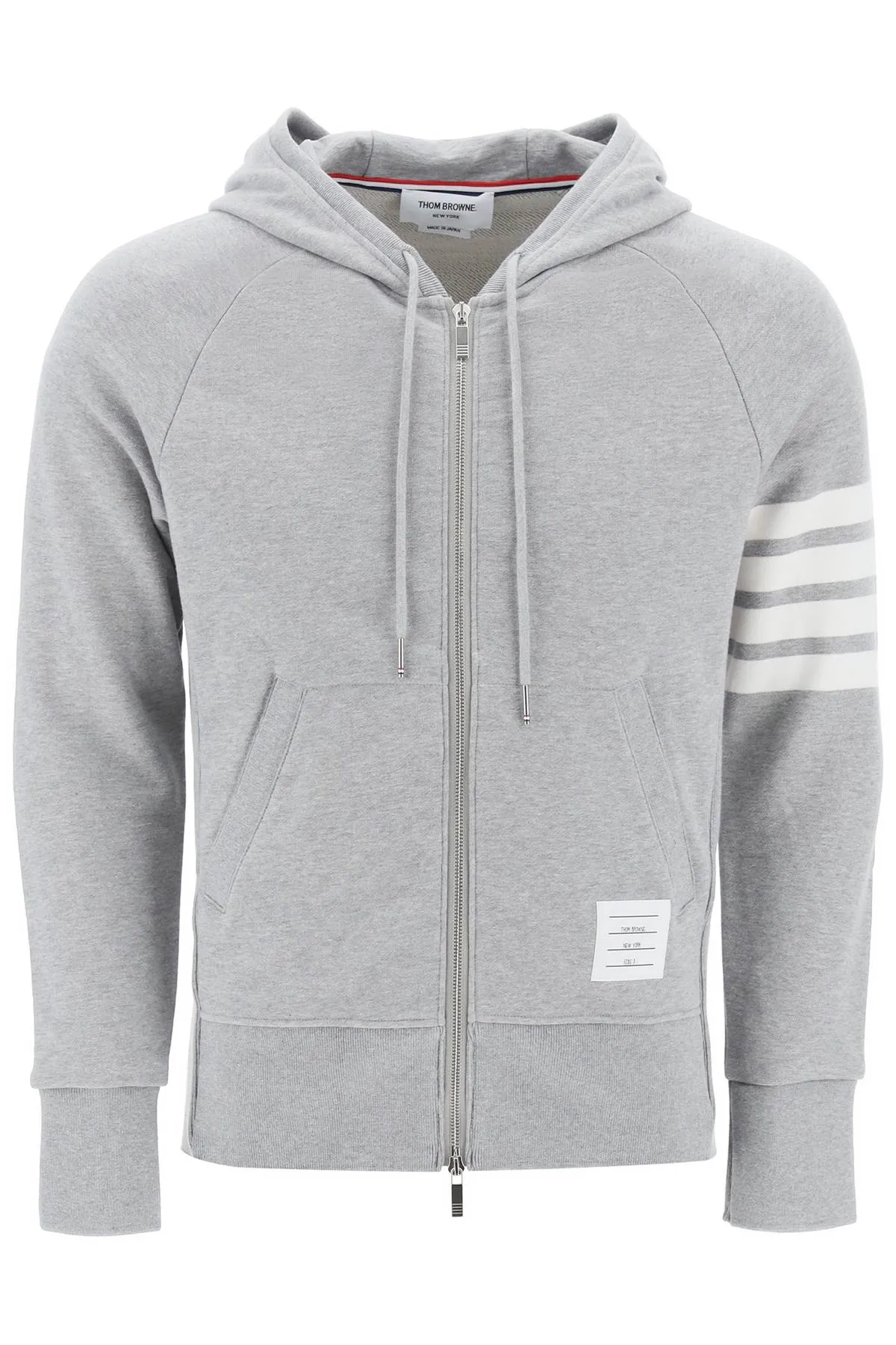 4-bar zip-up hoodie