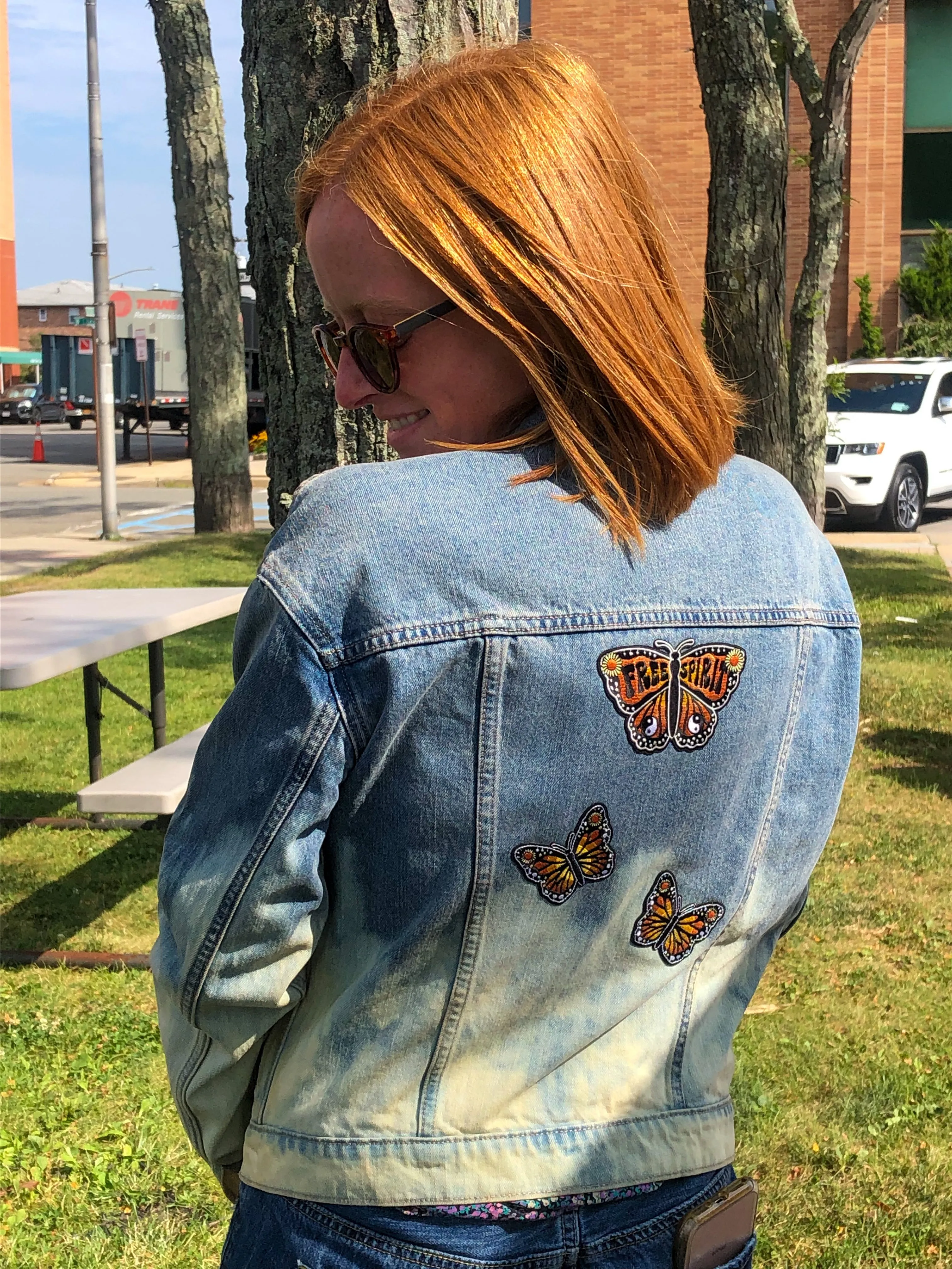 Adult Bleach Dye Denim Jacket