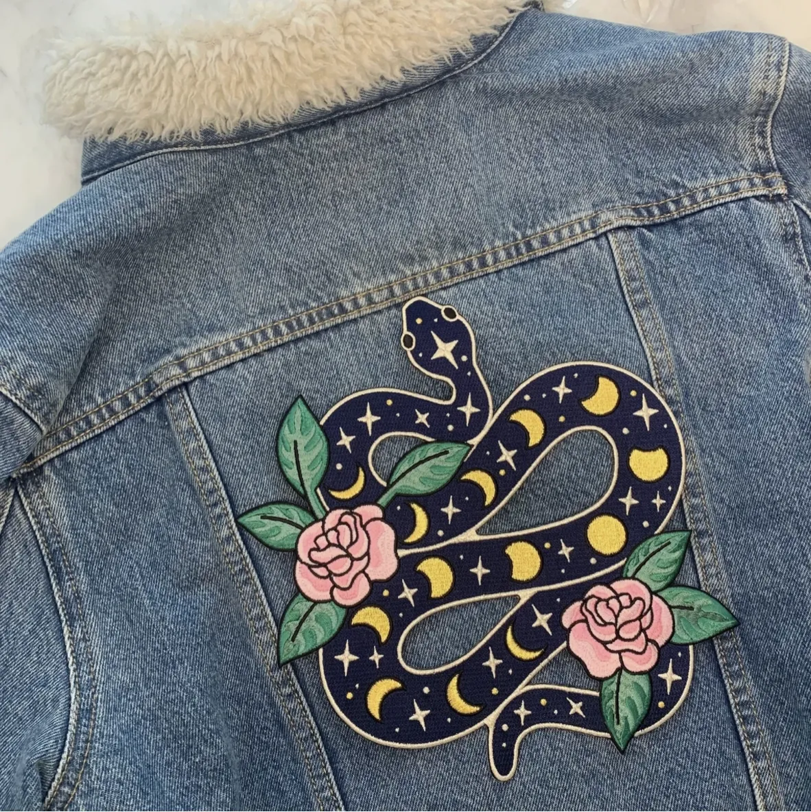 Adult Bleach Dye Denim Jacket