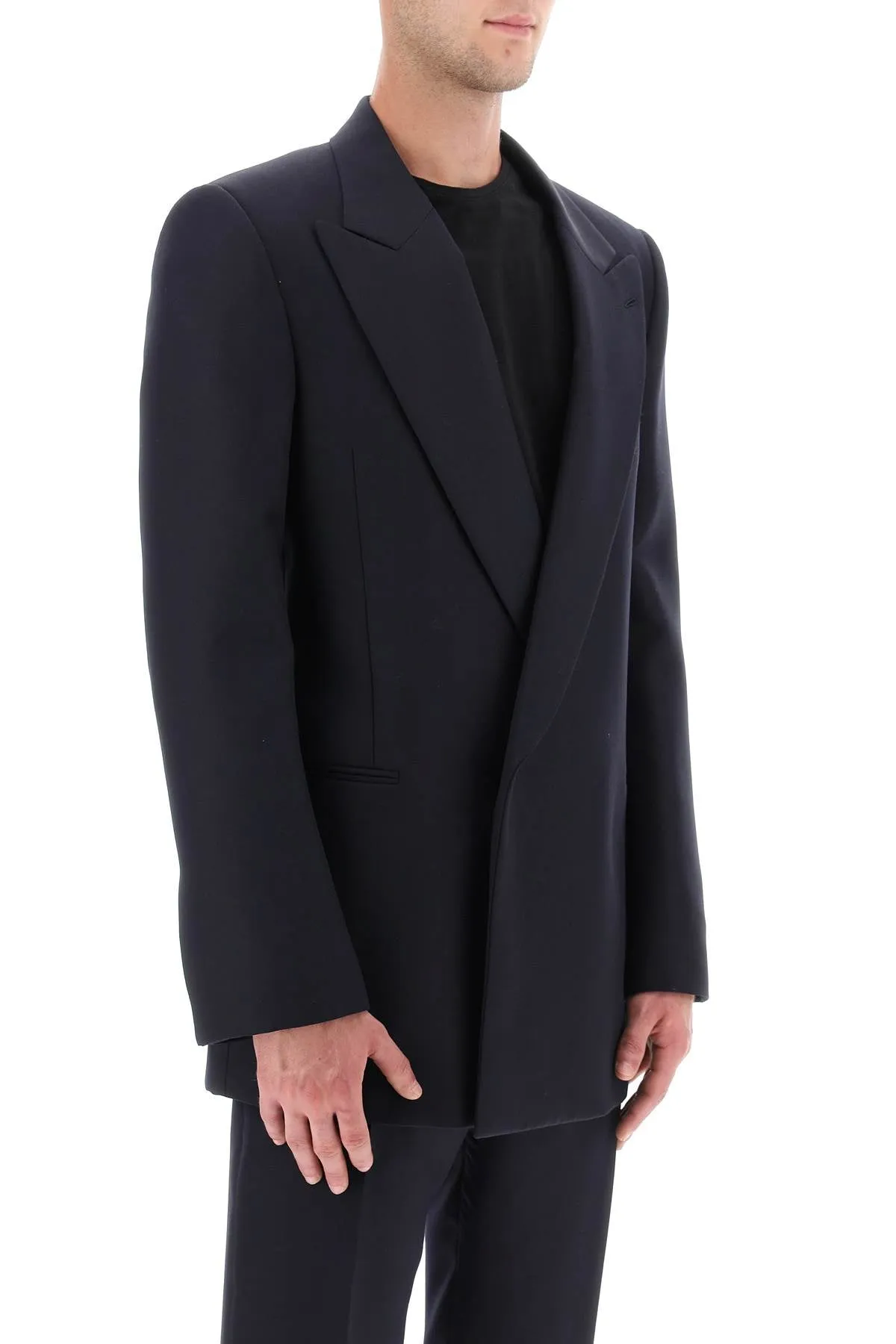 Alexander mcqueen wool and mohair double-breasted blazer