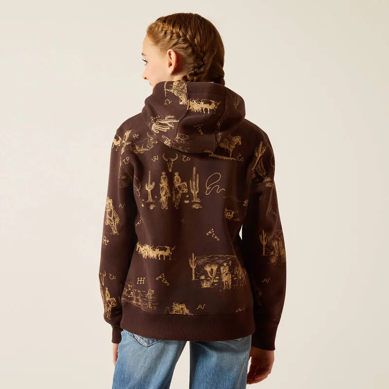 Ariat Girl's Ranch Scene Hoodie