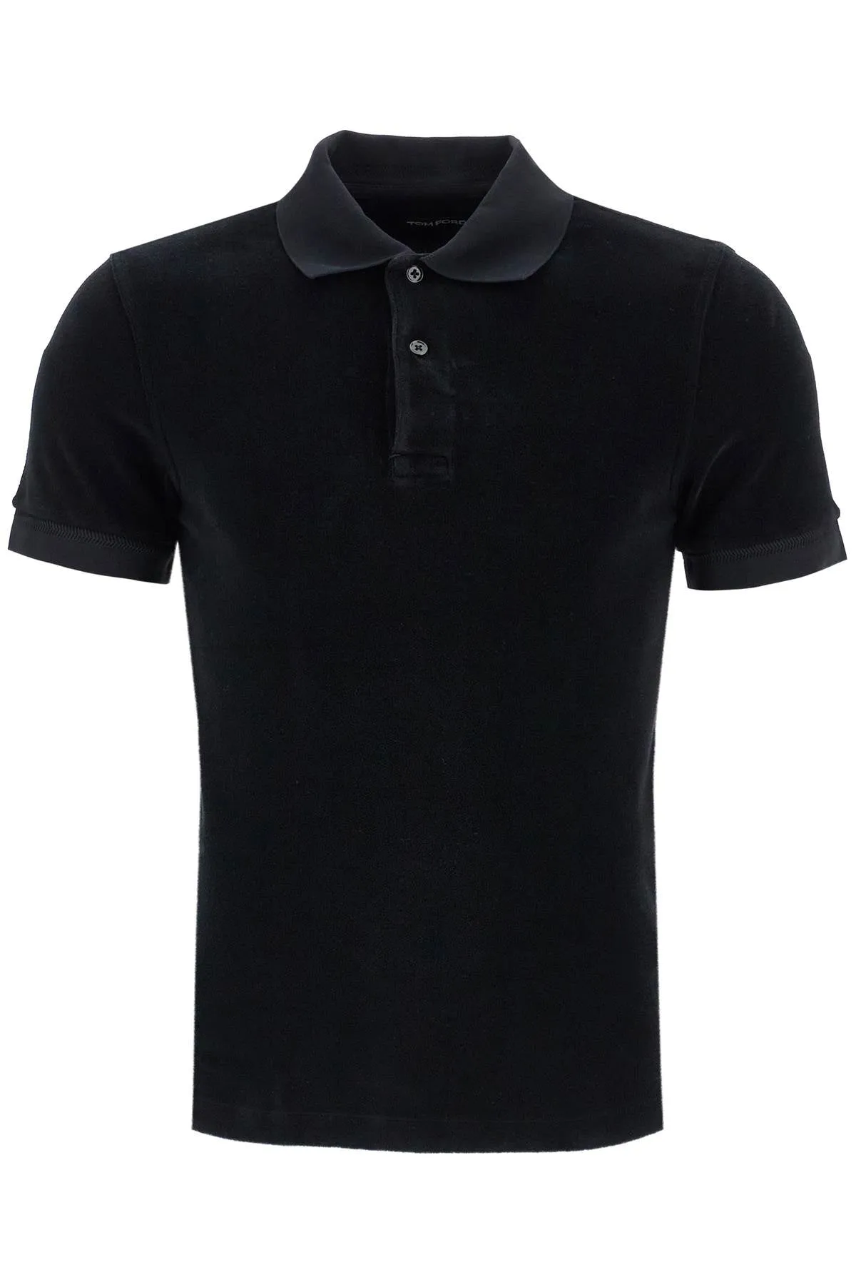 black cotton solid polo