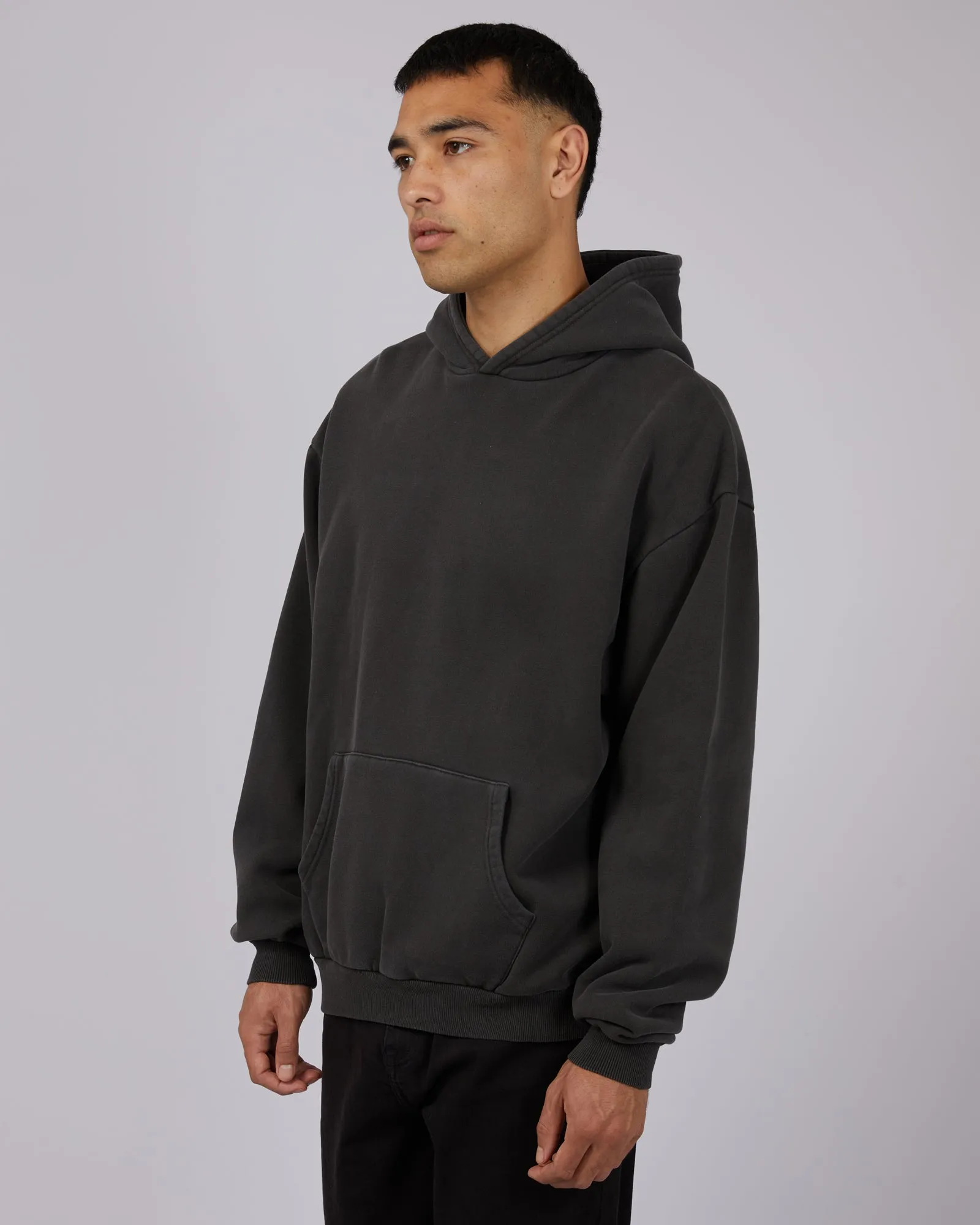 Box Hoodie Washed Black