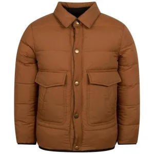 Boys Brown Reversible Puffer Jacket