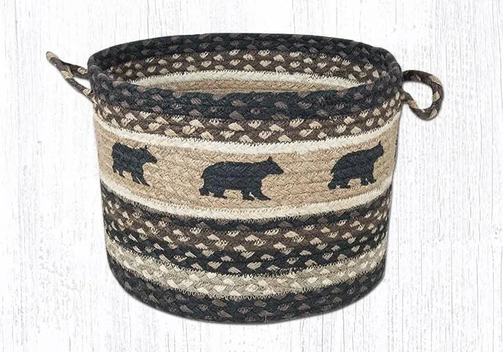 Cabin Bear Braided Jute Utility Baskets