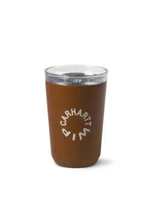 Carhartt WIP Work Varsity Kinto To Go Tumbler Stainless Steel Deep H Brown / Wax