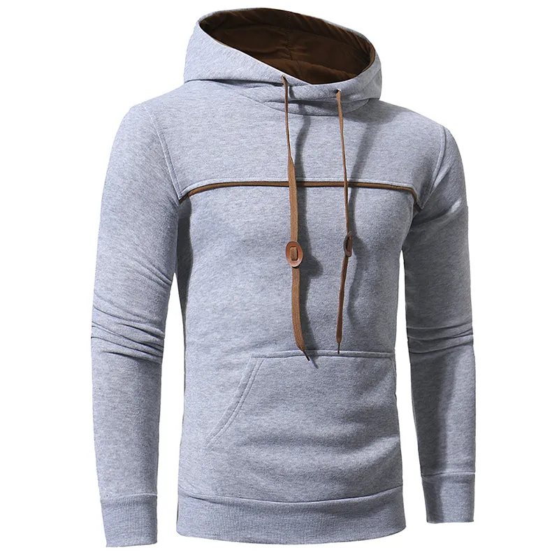 Casual Mens Pullover Hooded Sweatshirt Outerwear