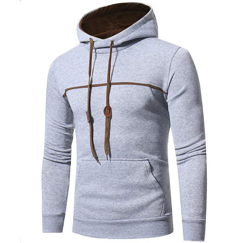 Casual Mens Pullover Hooded Sweatshirt Outerwear