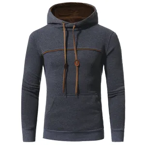 Casual Mens Pullover Hooded Sweatshirt Outerwear