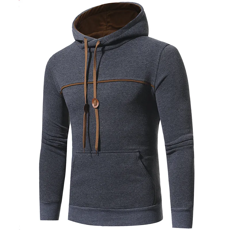 Casual Mens Pullover Hooded Sweatshirt Outerwear