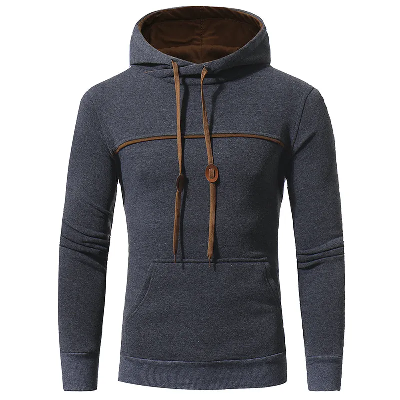 Casual Mens Pullover Hooded Sweatshirt Outerwear