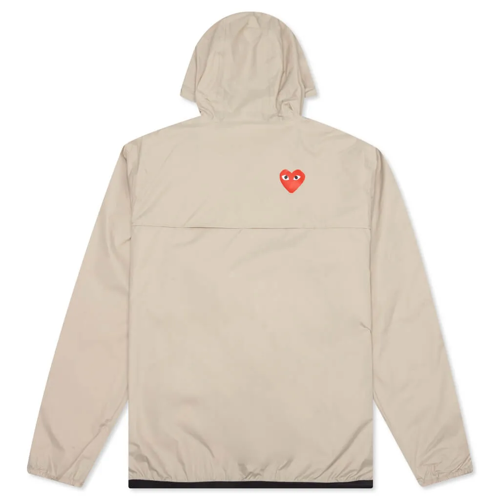 Comme Des Garcons PLAY x K-Way Le Vrai 3.0 Leon Jacket - Beige