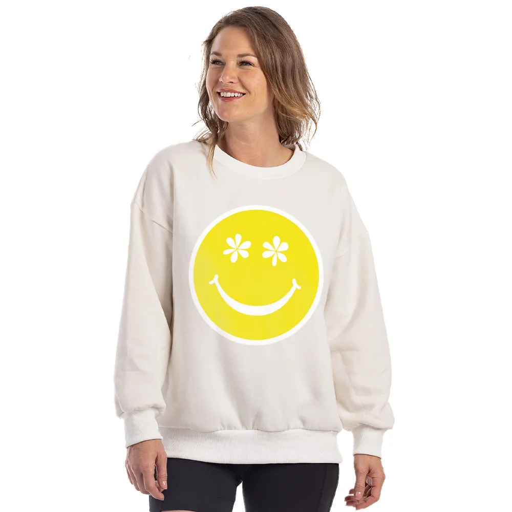 Daisy Eyes Happy Face Wholesale Sweatshirt