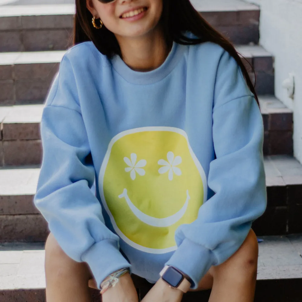 Daisy Eyes Happy Face Wholesale Sweatshirt