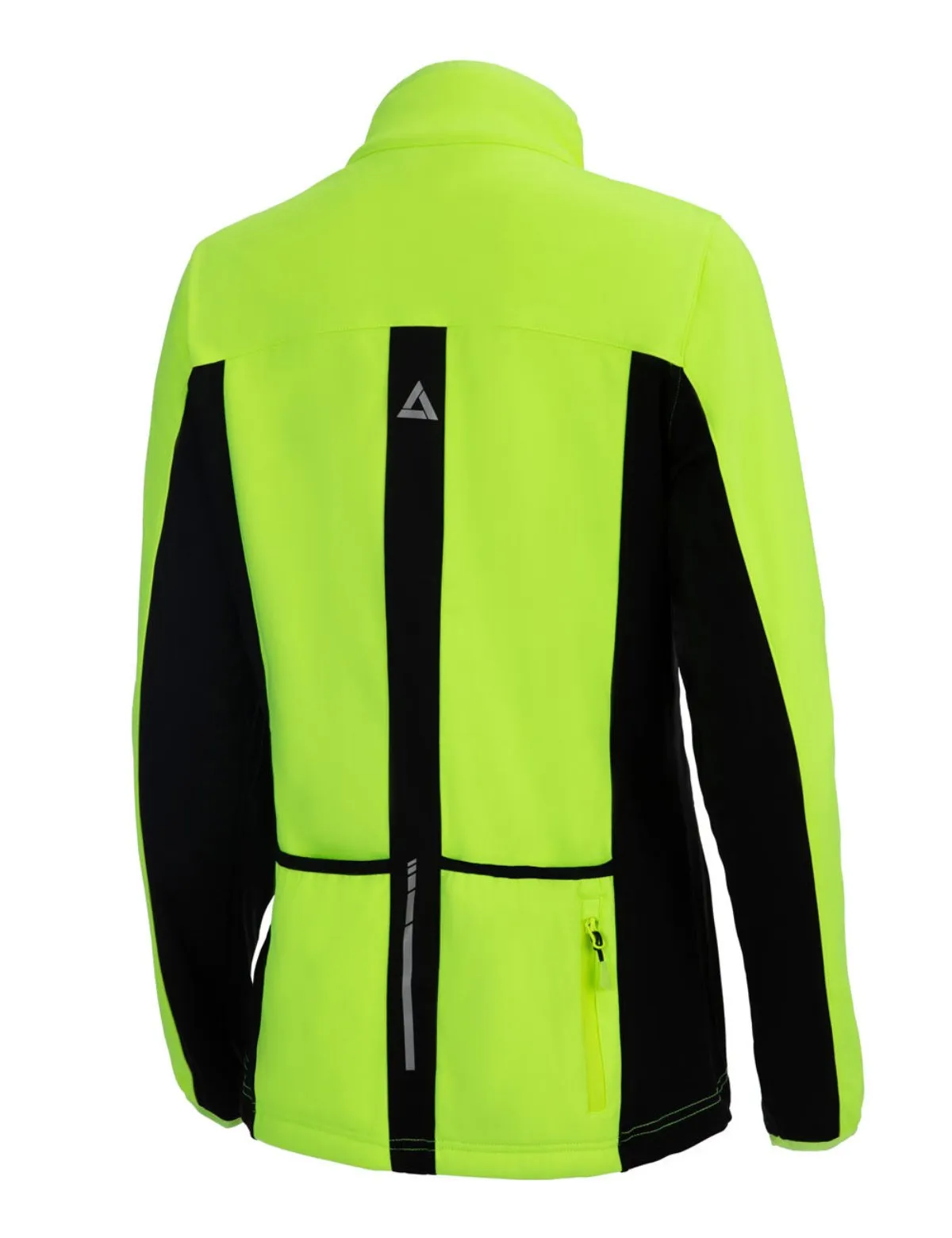 Damen Thermo Softshell Fahrradjacke Pro Line II Neon-Schwarz