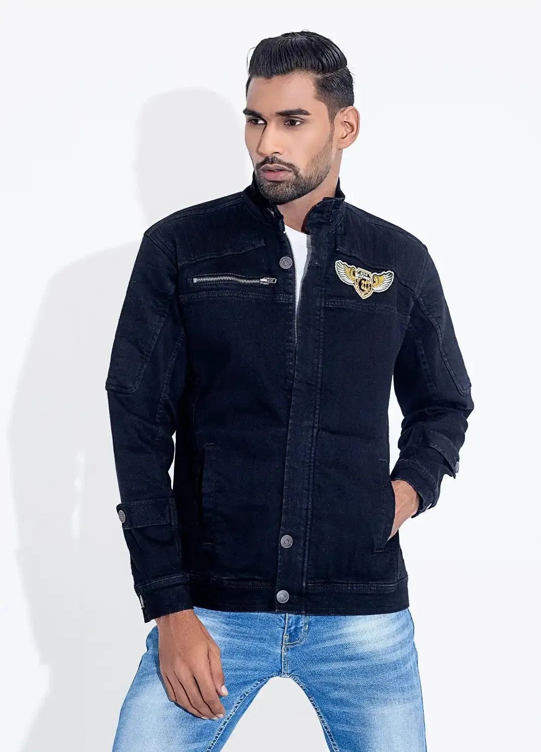 Denim Biker Jacket