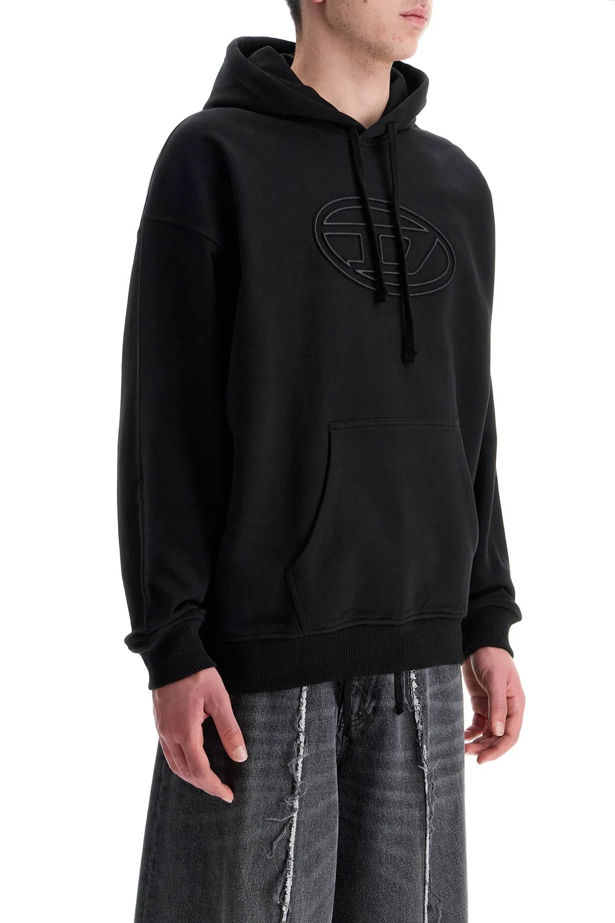 Embossed Logo Cotton Hoodie