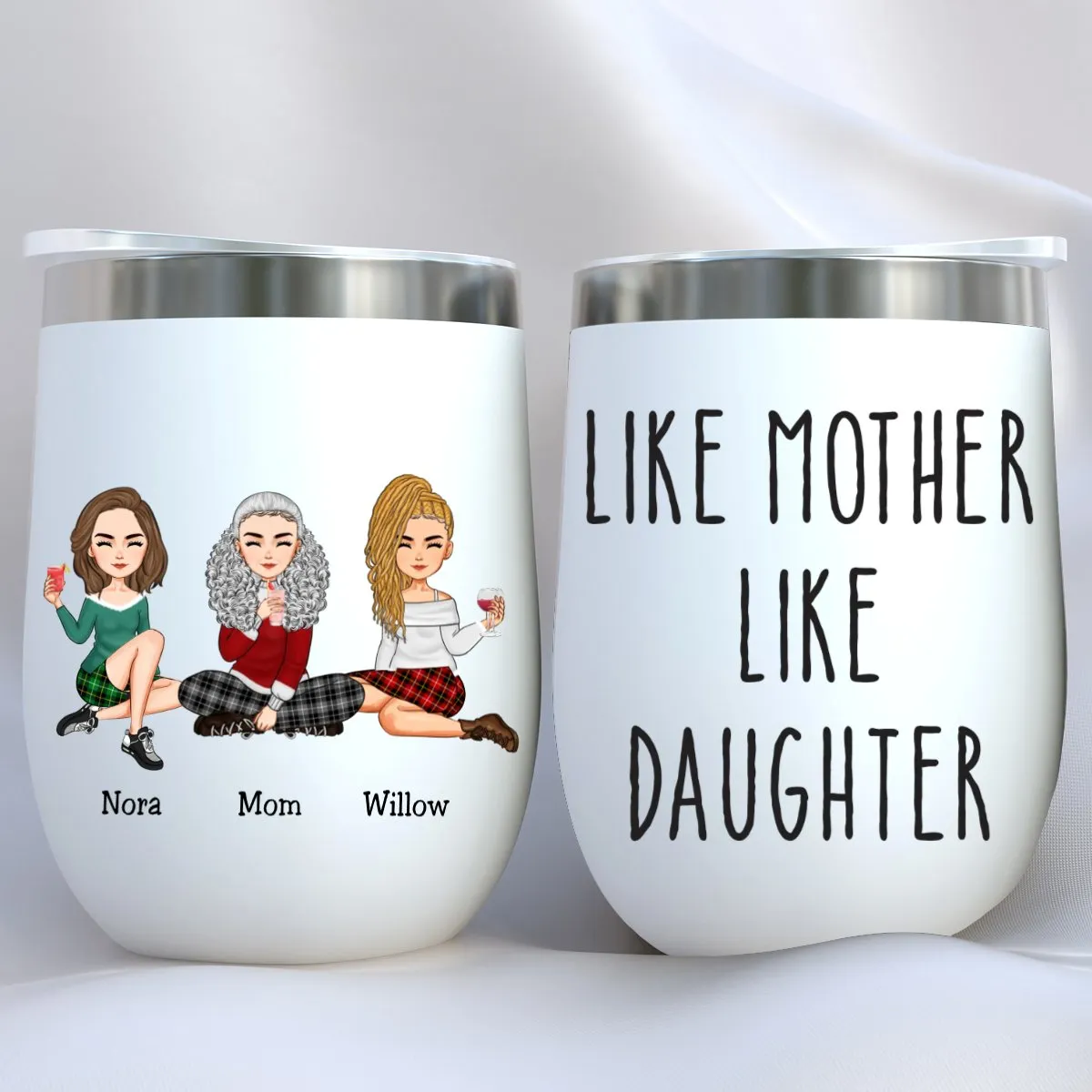 Family - Like Mother Like Daughter - Personalized Wine Tumbler (NV)