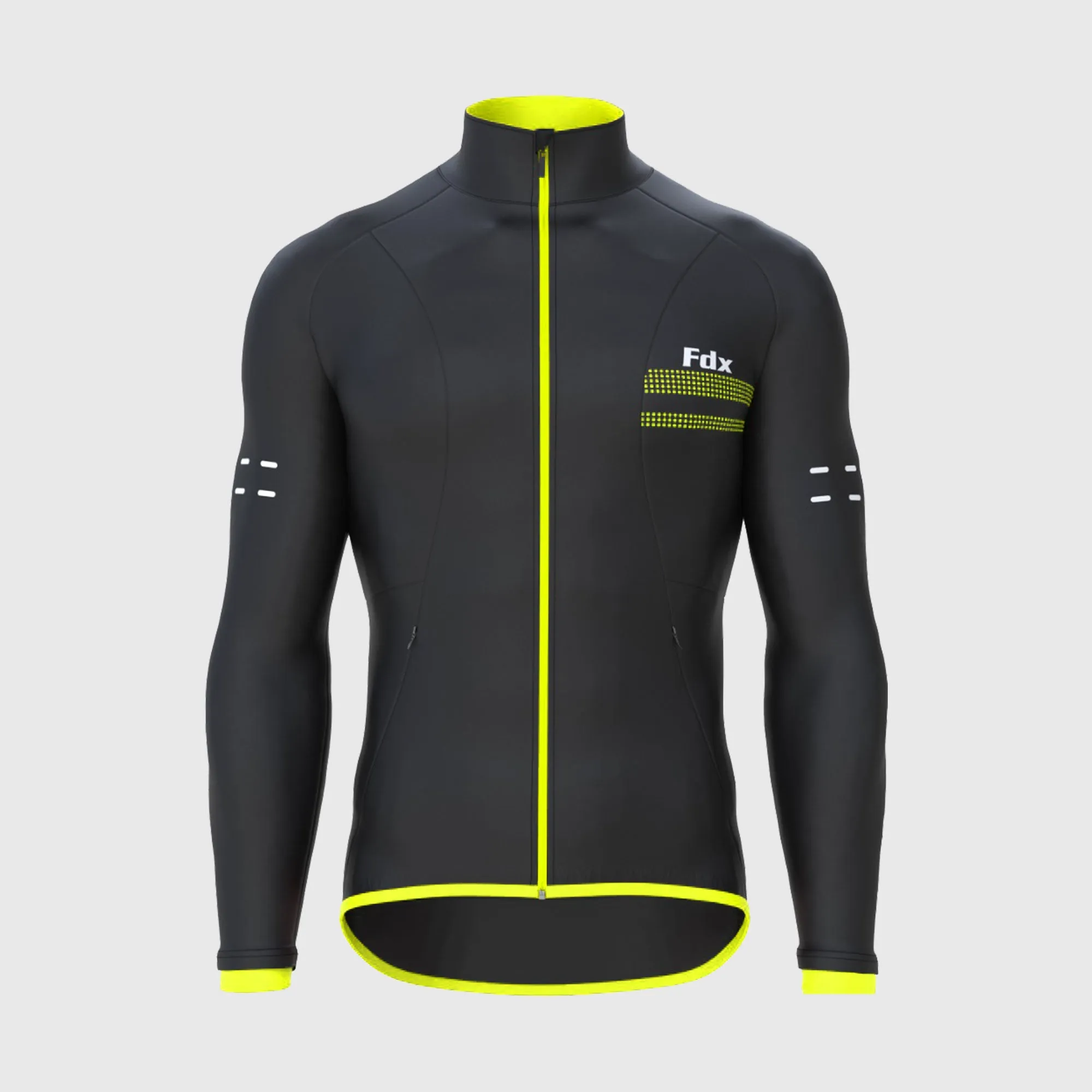 Fdx Arch Softshell Men's & Boy's Fluorescent Yellow Windproof & Water Resistant Cycling Jacket