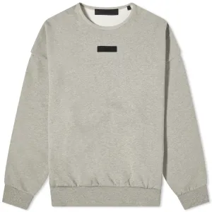 Fear Of God Essentials Spring Tab Detail Sweatshirt in Dark Heather Oatmeal