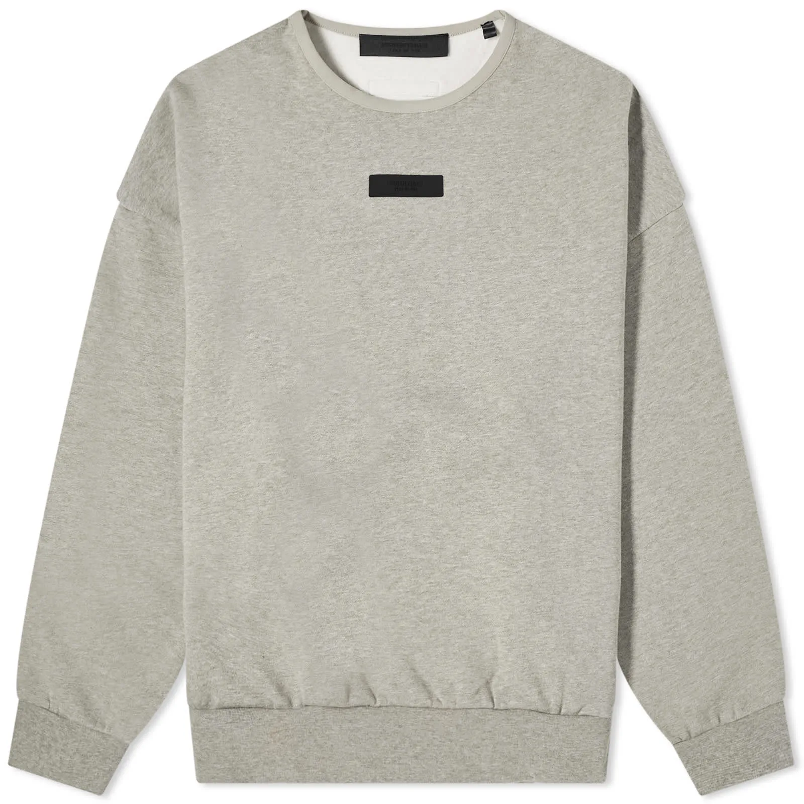 Fear Of God Essentials Spring Tab Detail Sweatshirt in Dark Heather Oatmeal