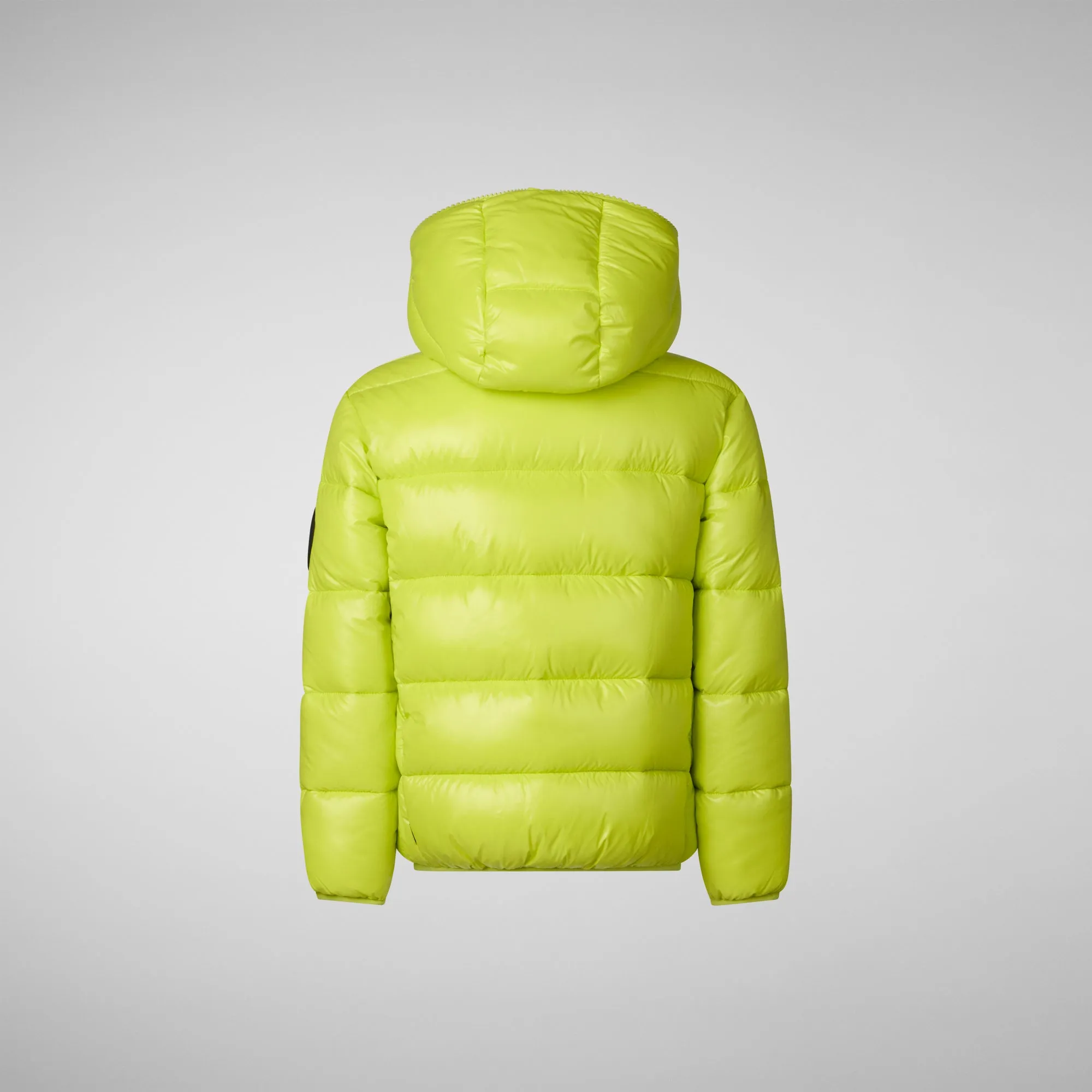 Girls' animal free puffer jacket Kate in lichen green