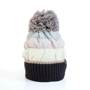 Girl's Pink Shadow Color Block Toque