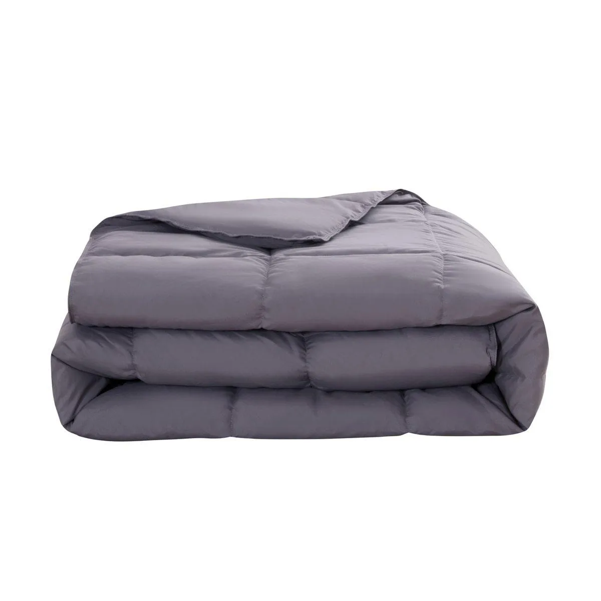 Gray Down Alternative Comforter All Season Medium Fill Weight Micro