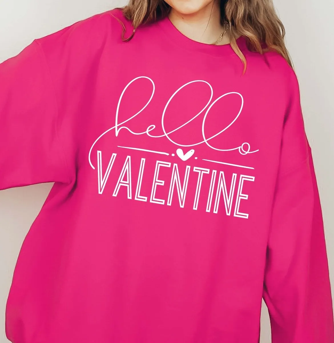 Hello Valentine Wholesale Crewneck Sweatshirt