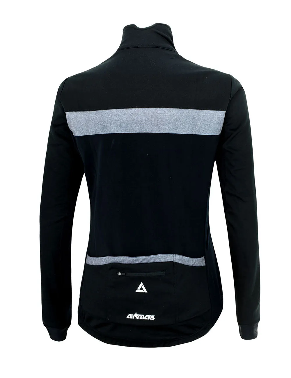 Herren Thermo Fahrradjacke Pro Team Schwarz Silber Setprodukt