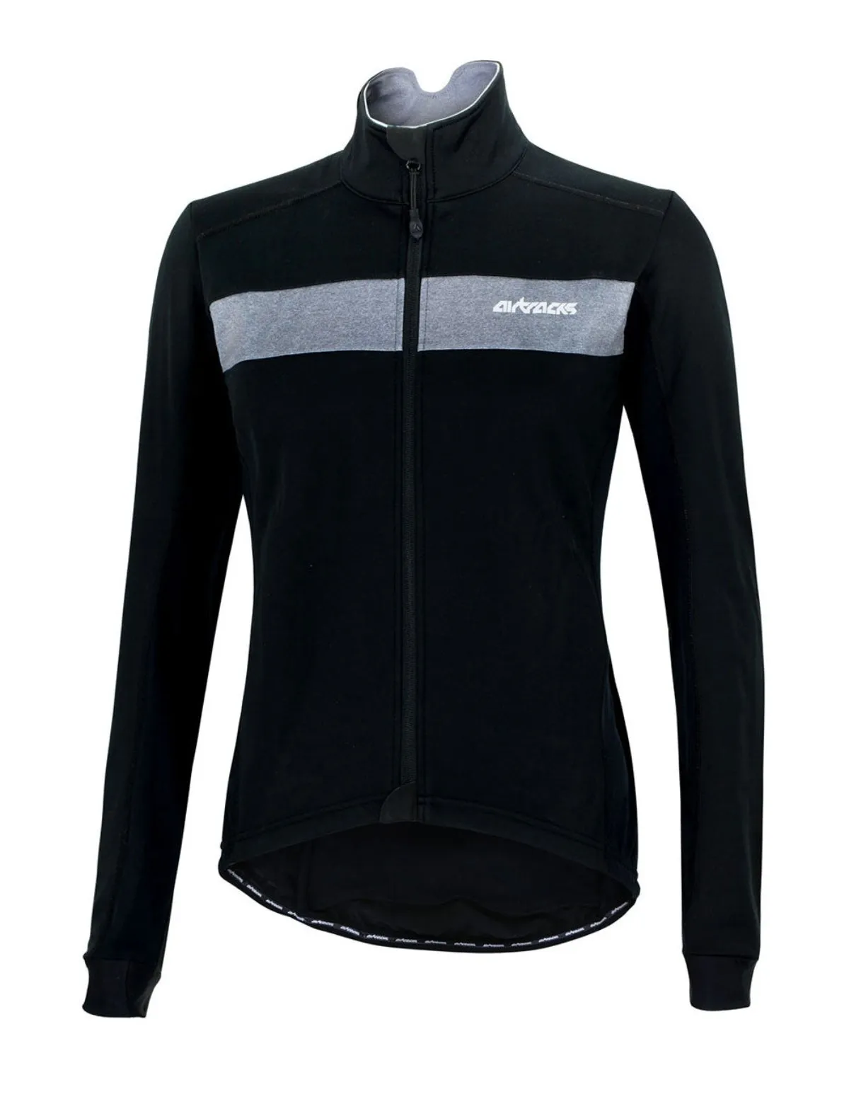 Herren Thermo Fahrradjacke Pro Team Schwarz Silber