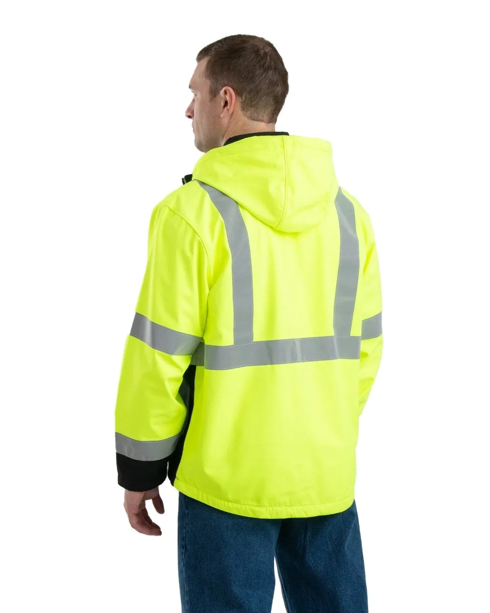 Hi Vis Class 3 Hooded Softshell Jacket