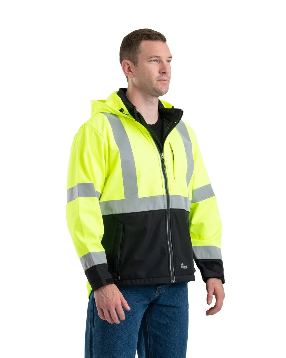 Hi Vis Class 3 Hooded Softshell Jacket