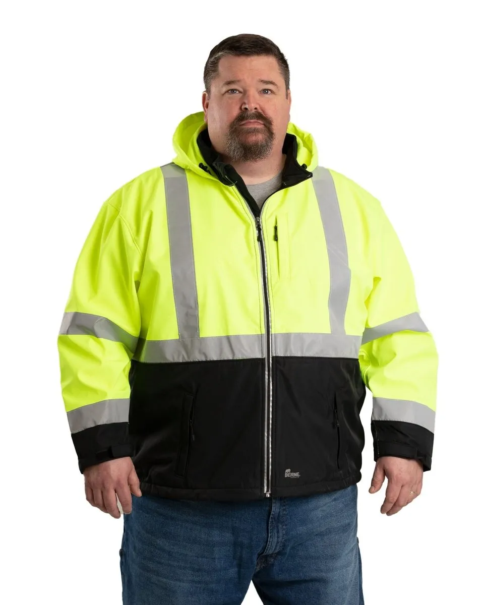 Hi Vis Class 3 Hooded Softshell Jacket