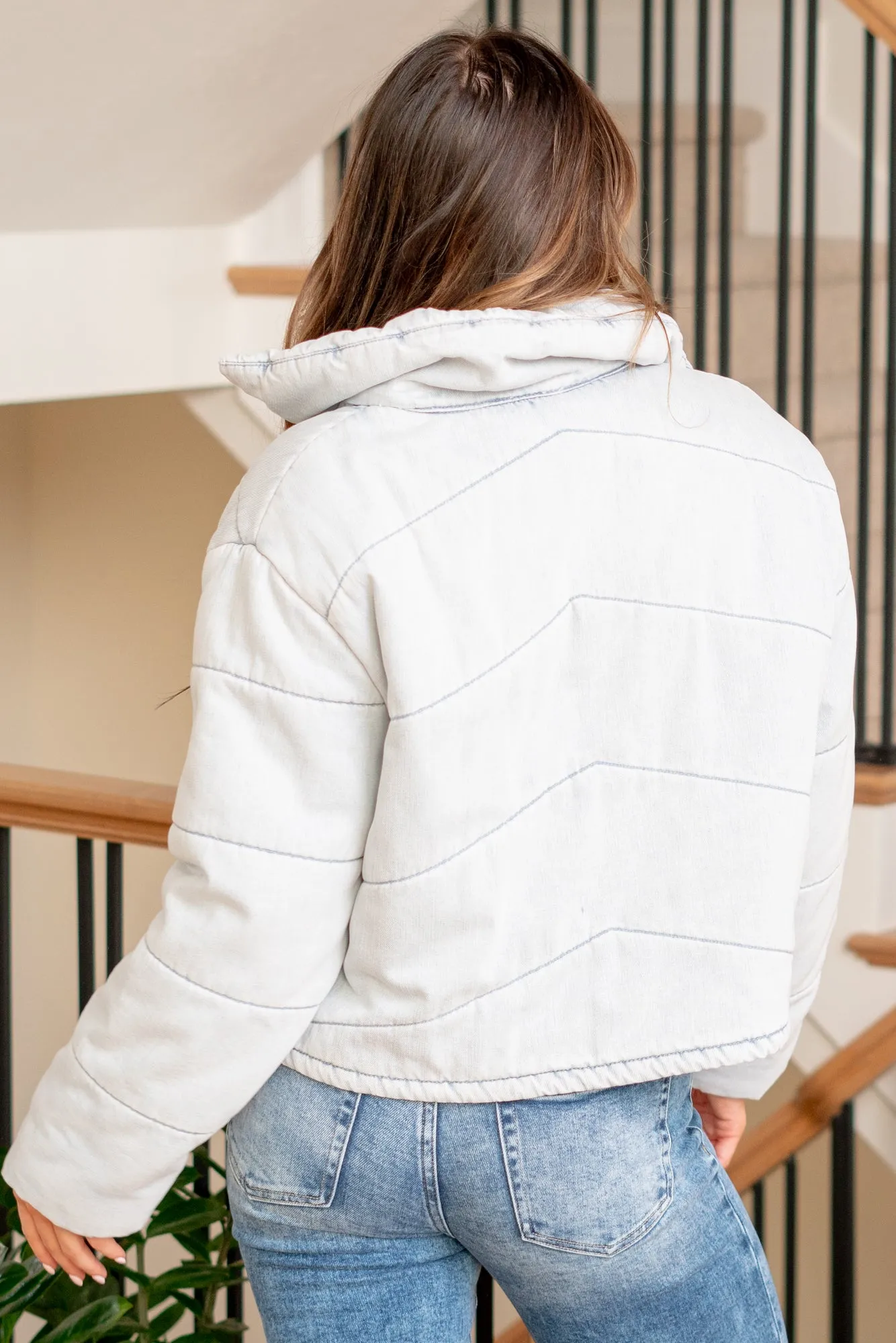 Jane Denim Puffer Jacket