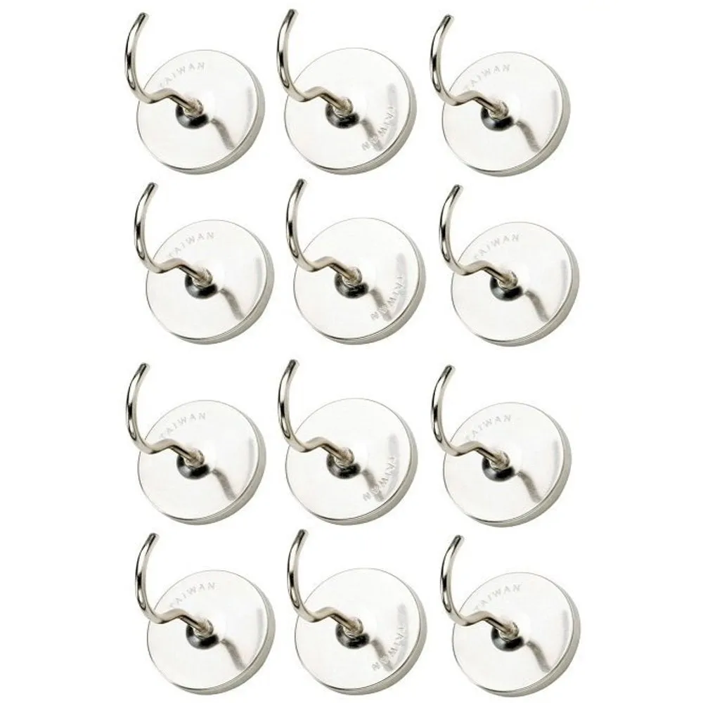 Katzco Magnetic Hooks - 10 Pack - 1.5 Inch - for Homes, Kitchens, Workshops, Garages