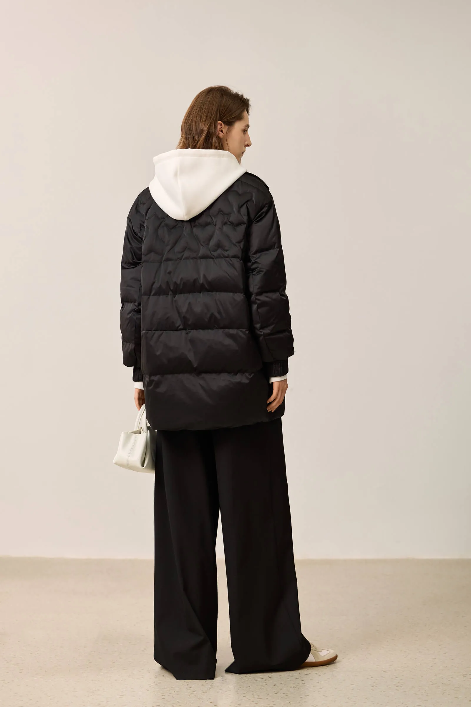 LILY Preppy Cocoon Duck Down Jacket