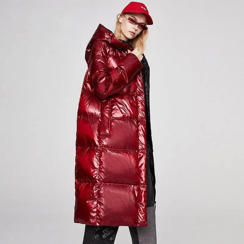 Luxy Moon Long Winter Reflective Puffer Coats For Women