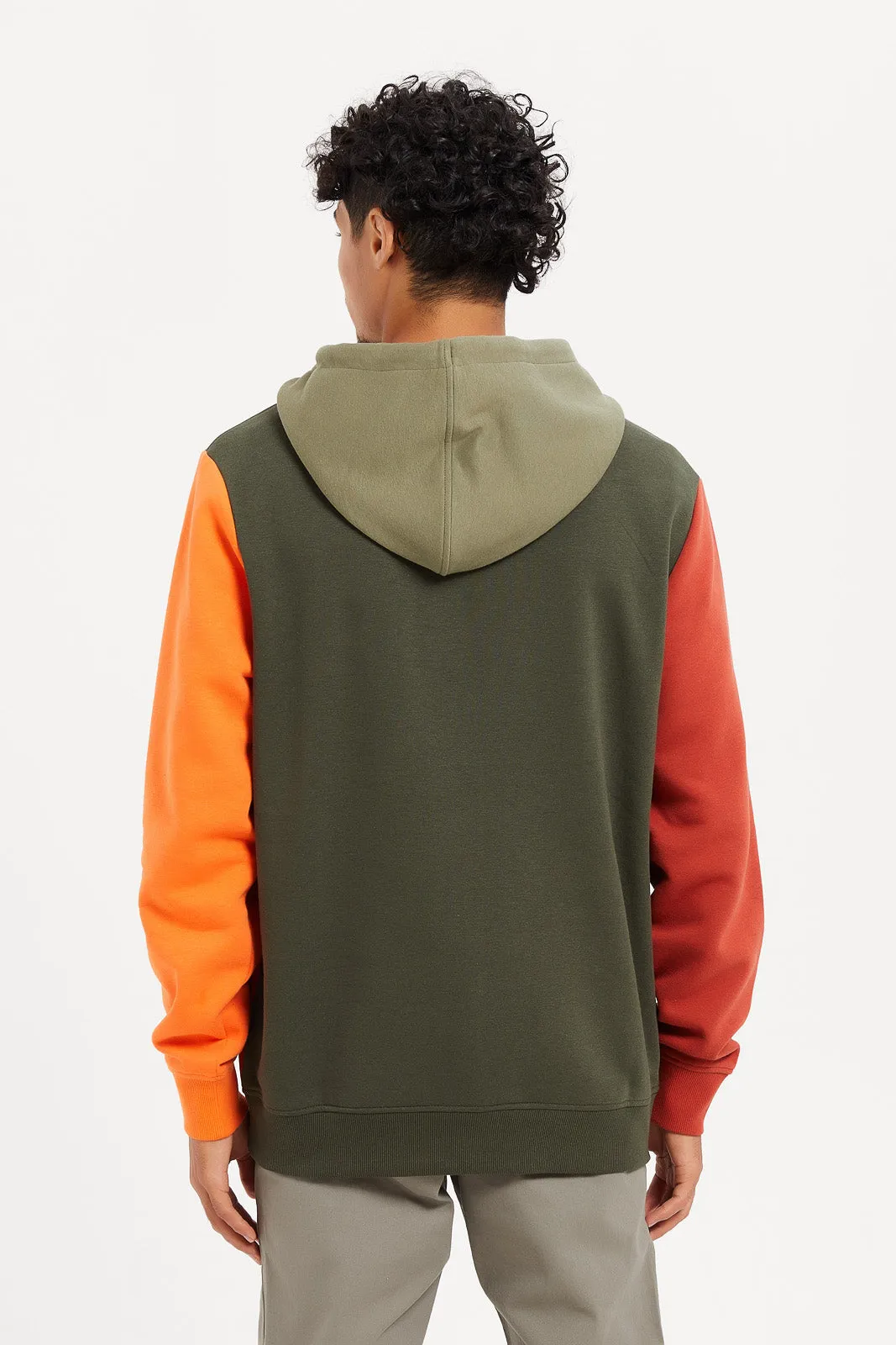 Men Multicolour Hooded Sweatshirt