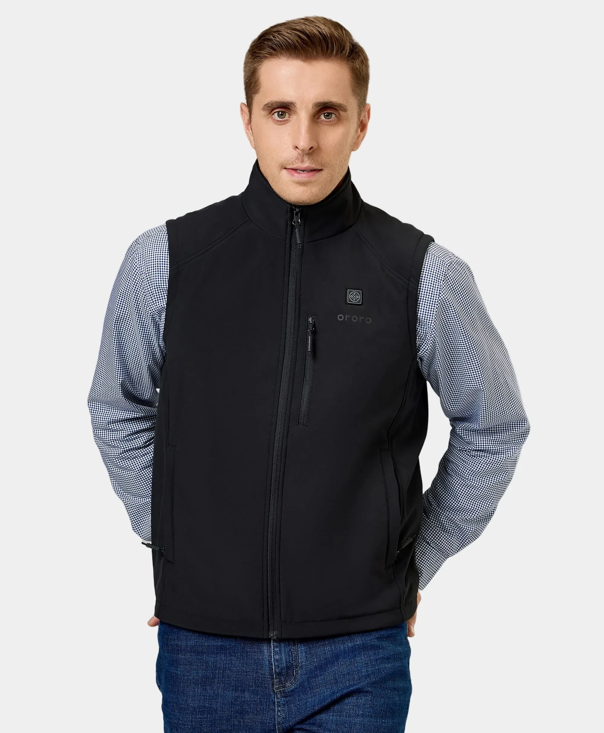 Men's Heated Softshell Vest - Lower Back Heating (Apparel Only)