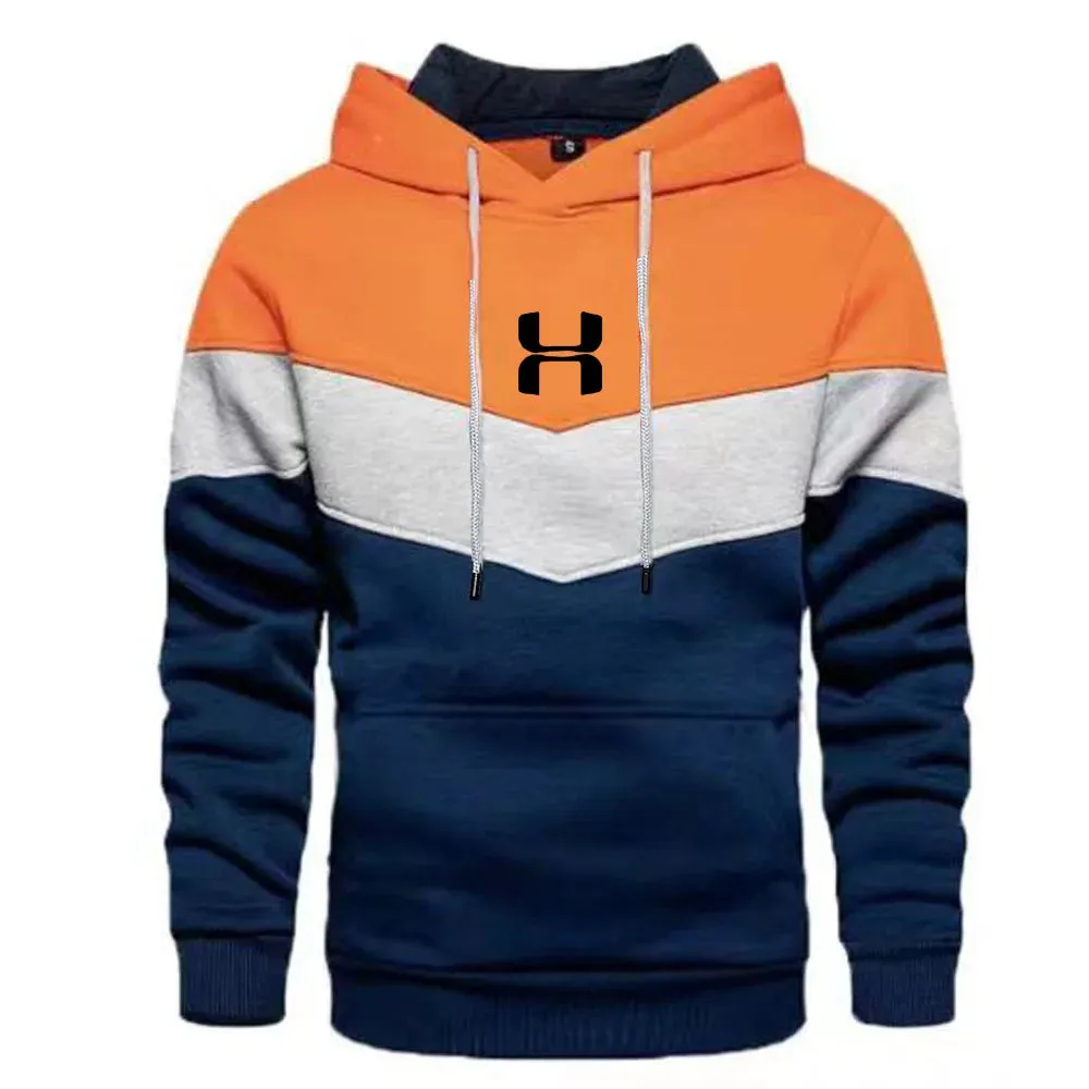 Men's Print Tracksuit Winter Casual Hoodies Outdoor Sport Jogging Wear