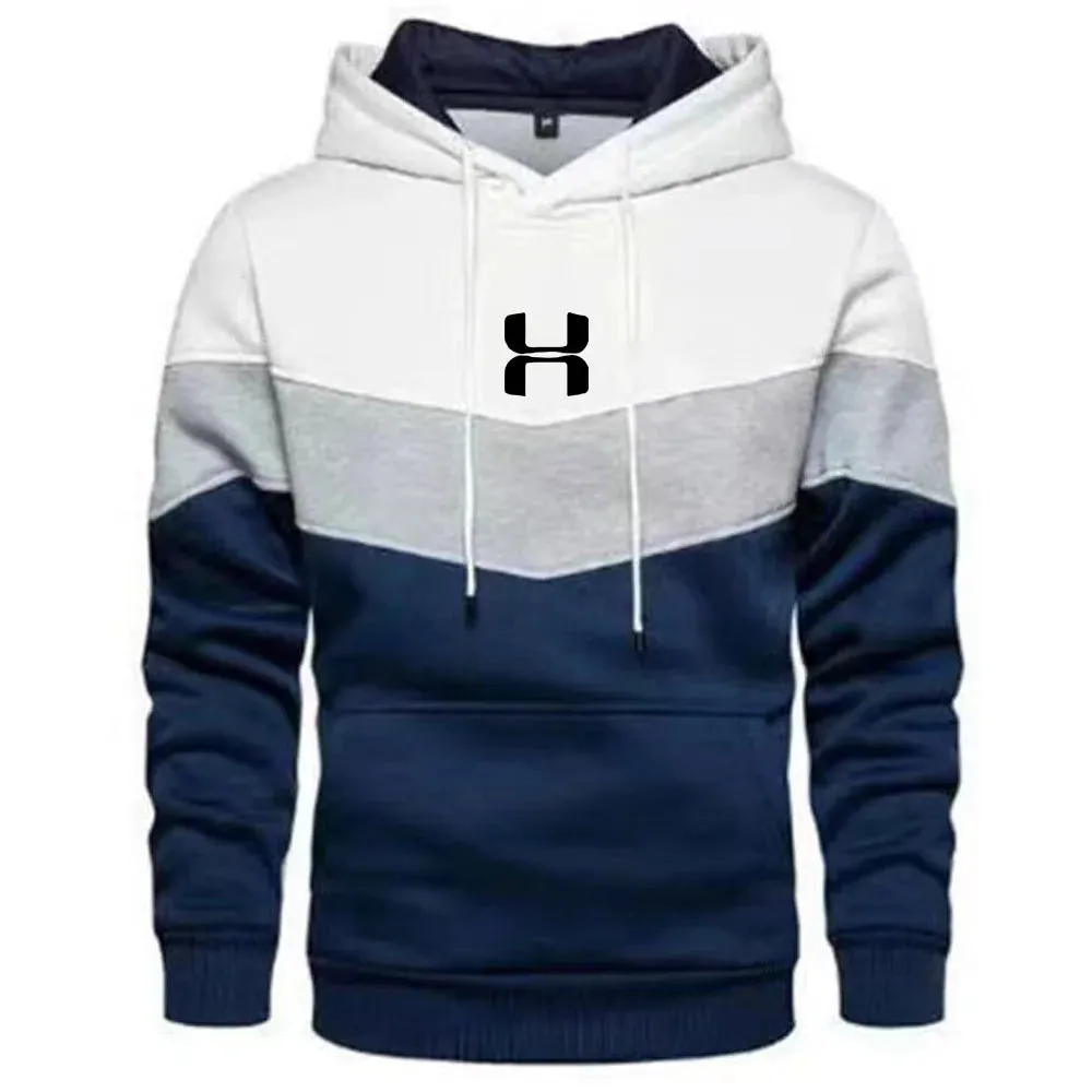 Men's Print Tracksuit Winter Casual Hoodies Outdoor Sport Jogging Wear