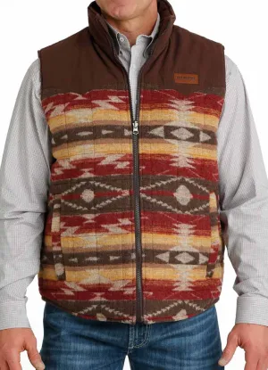 Mens Reversible Vest in Burgundy by Cinch