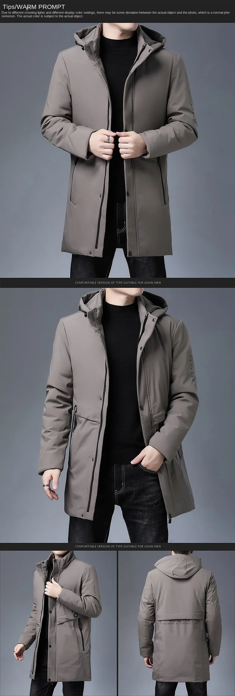 Padded Brand Casual Fashion Thick Warm Men Long Parka Winter Jacket With Hood Windbreaker Coats Mens Clothing