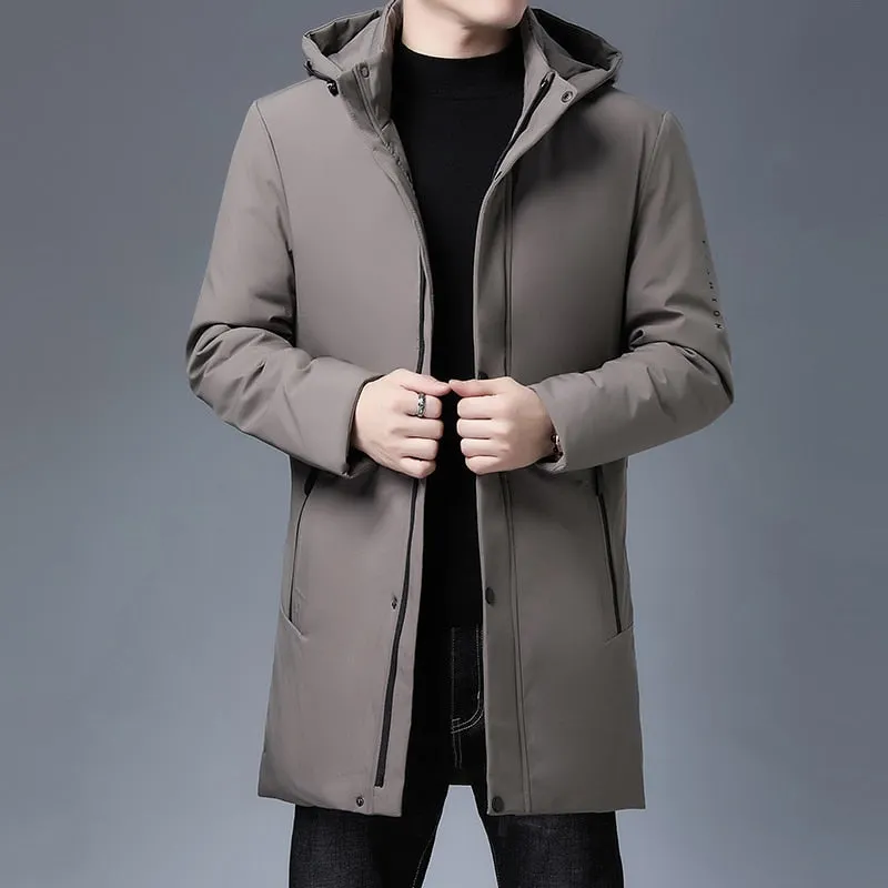 Padded Brand Casual Fashion Thick Warm Men Long Parka Winter Jacket With Hood Windbreaker Coats Mens Clothing