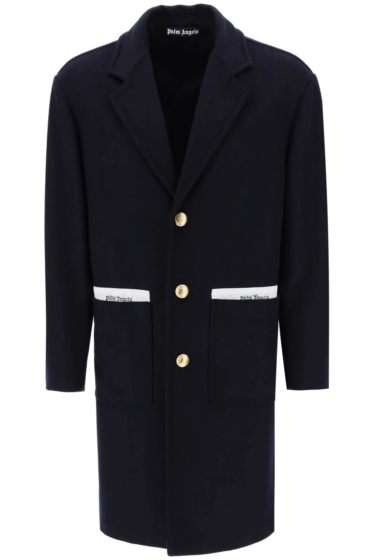 Palm angels sartorial tape wool cashmere coat