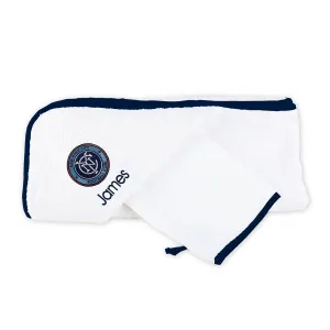 Personalized New York City FC Hooded Towel & Wash Mitt Set