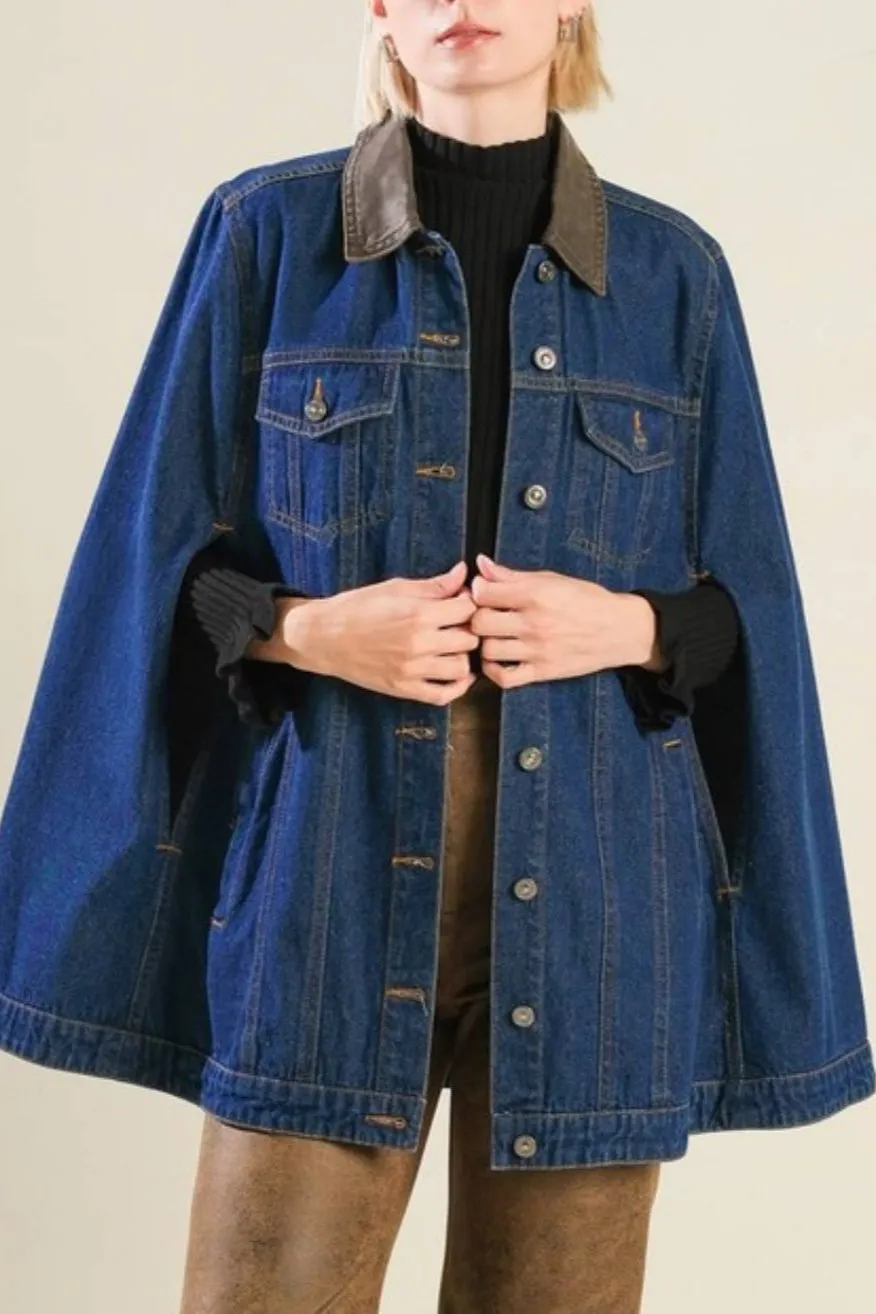 Phebe Denim Cape