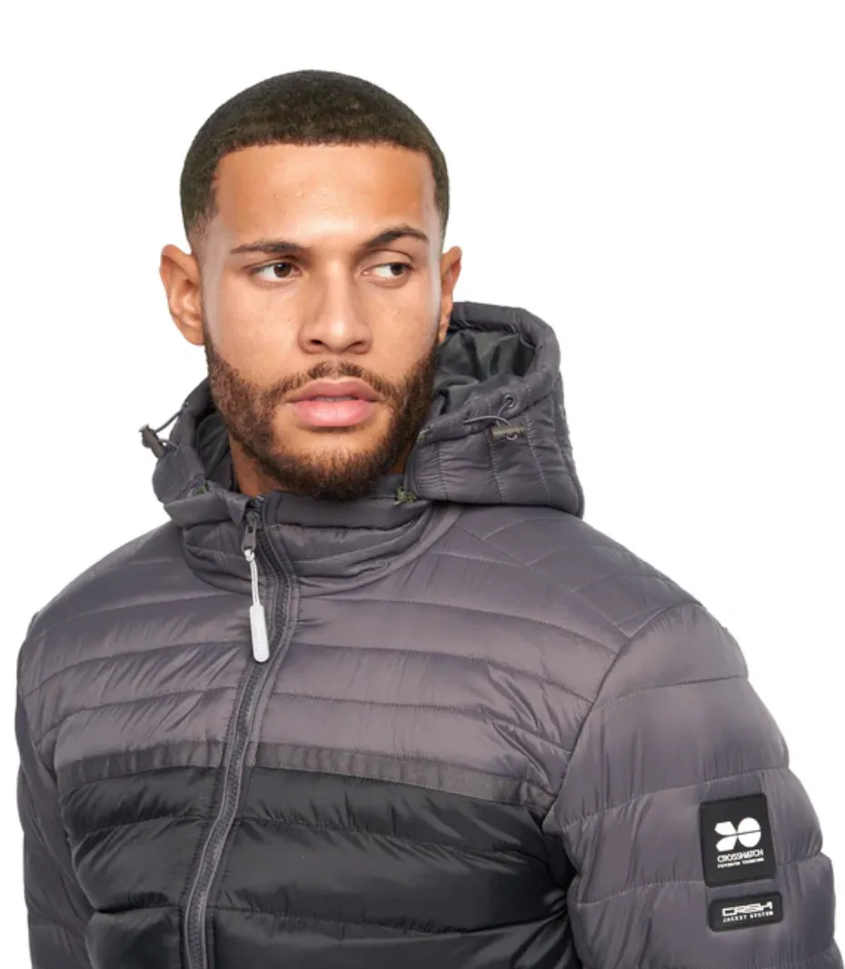 Pymoore Puffer Jacket Grey Black