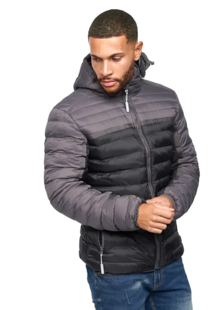 Pymoore Puffer Jacket Grey Black